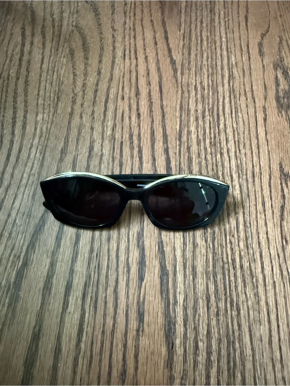 Moschino Black and Gold Cat Eye Sunglasses